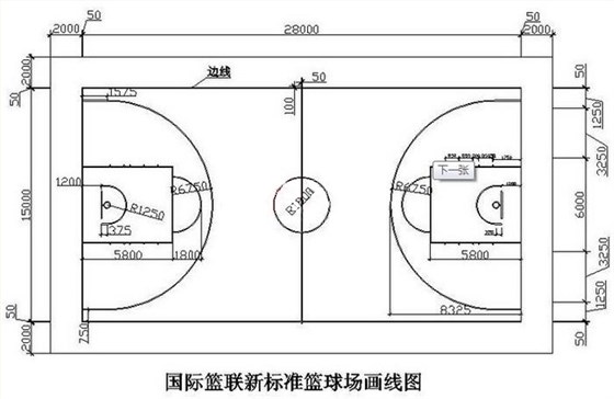 篮球场地线