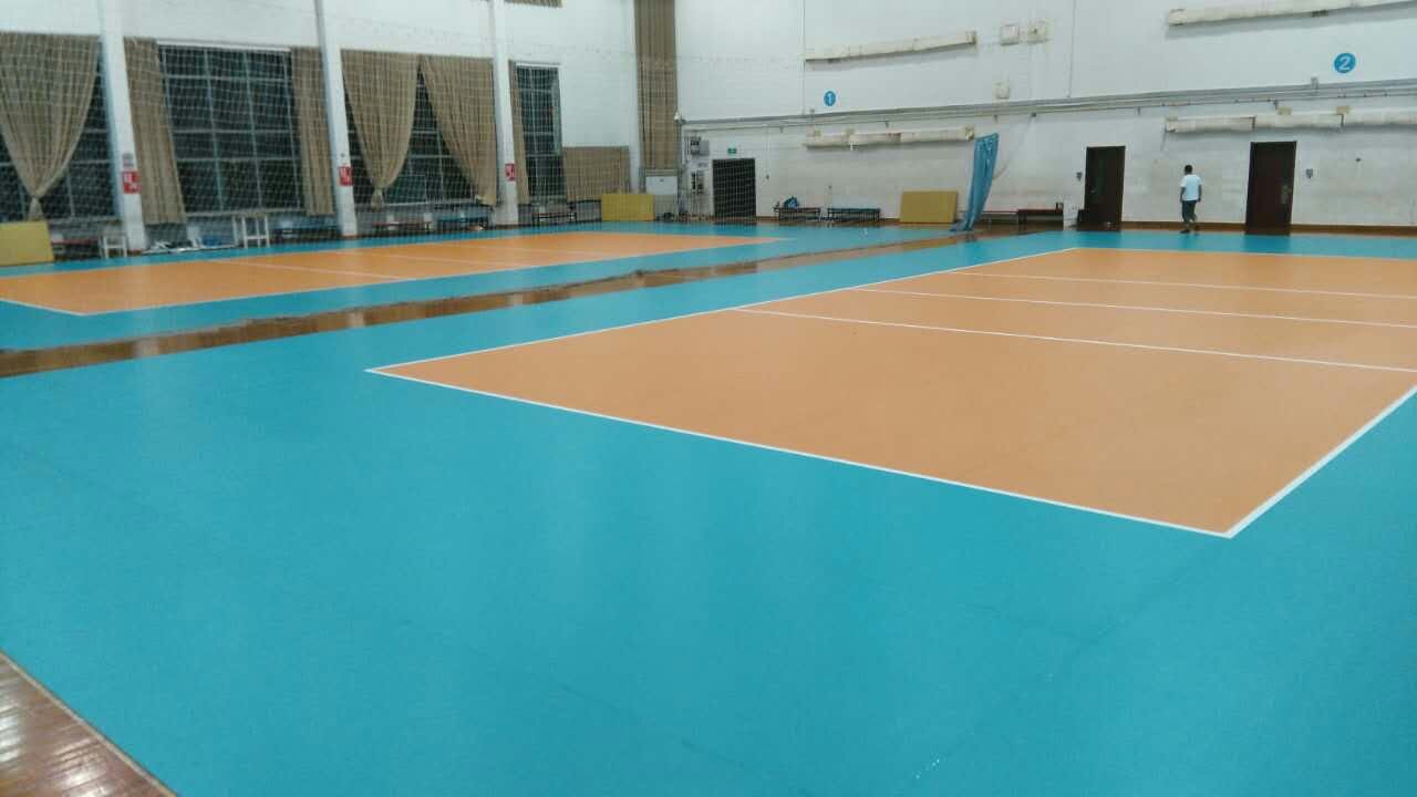 北京体育大学排球场地PVC运动地板圆满完工！