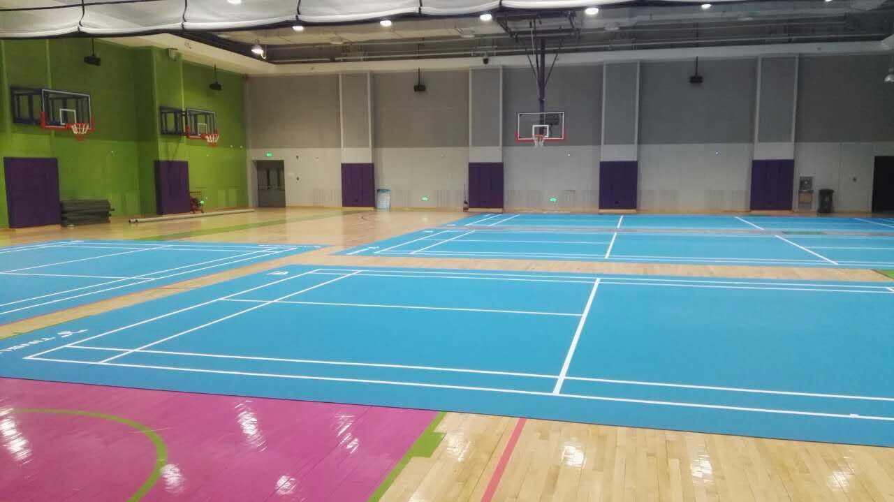 恭贺北京十一学校龙樾实验中学羽毛球场运动地板圆满完工！