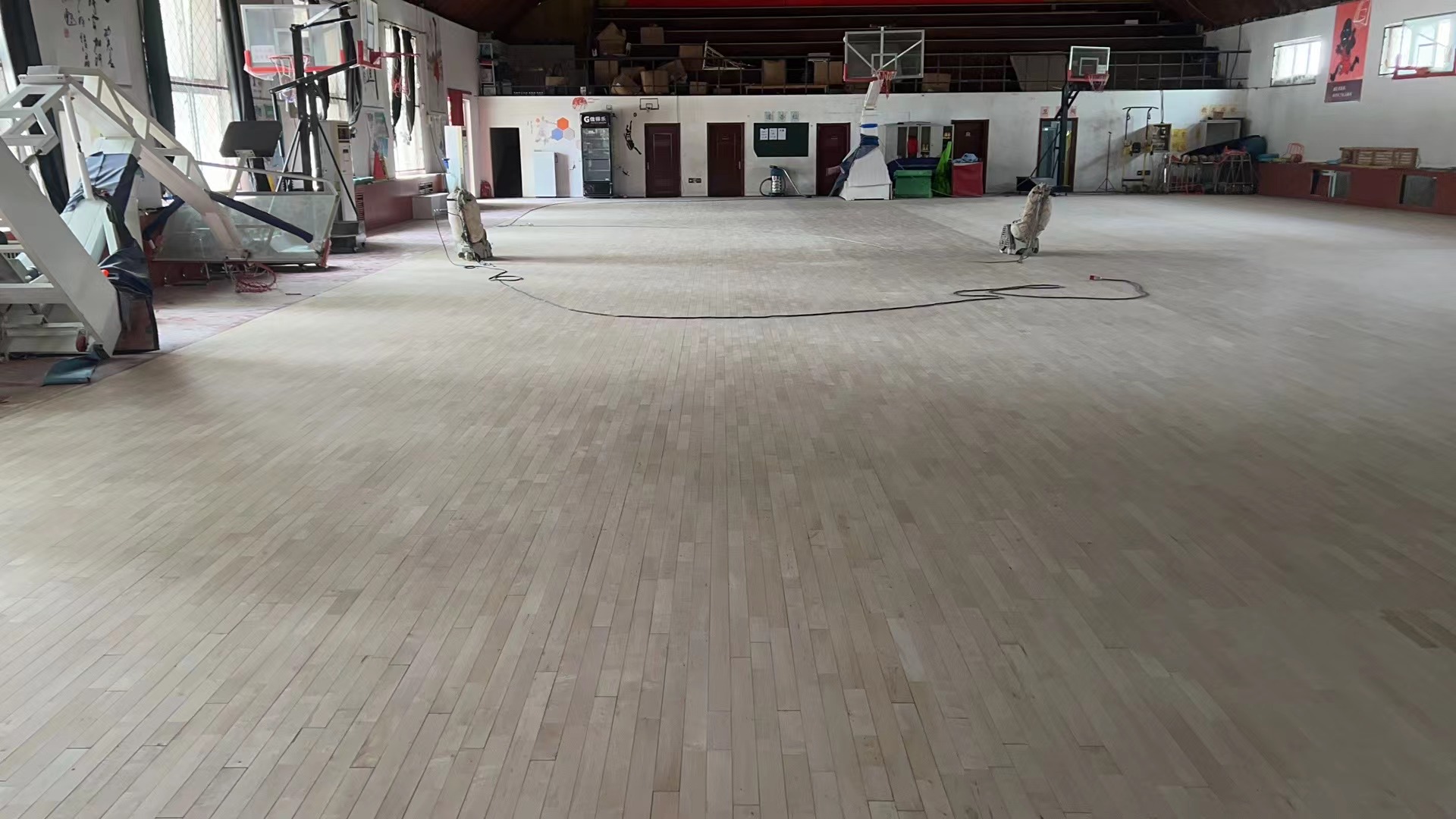 北京某中学体育地板修复案例！