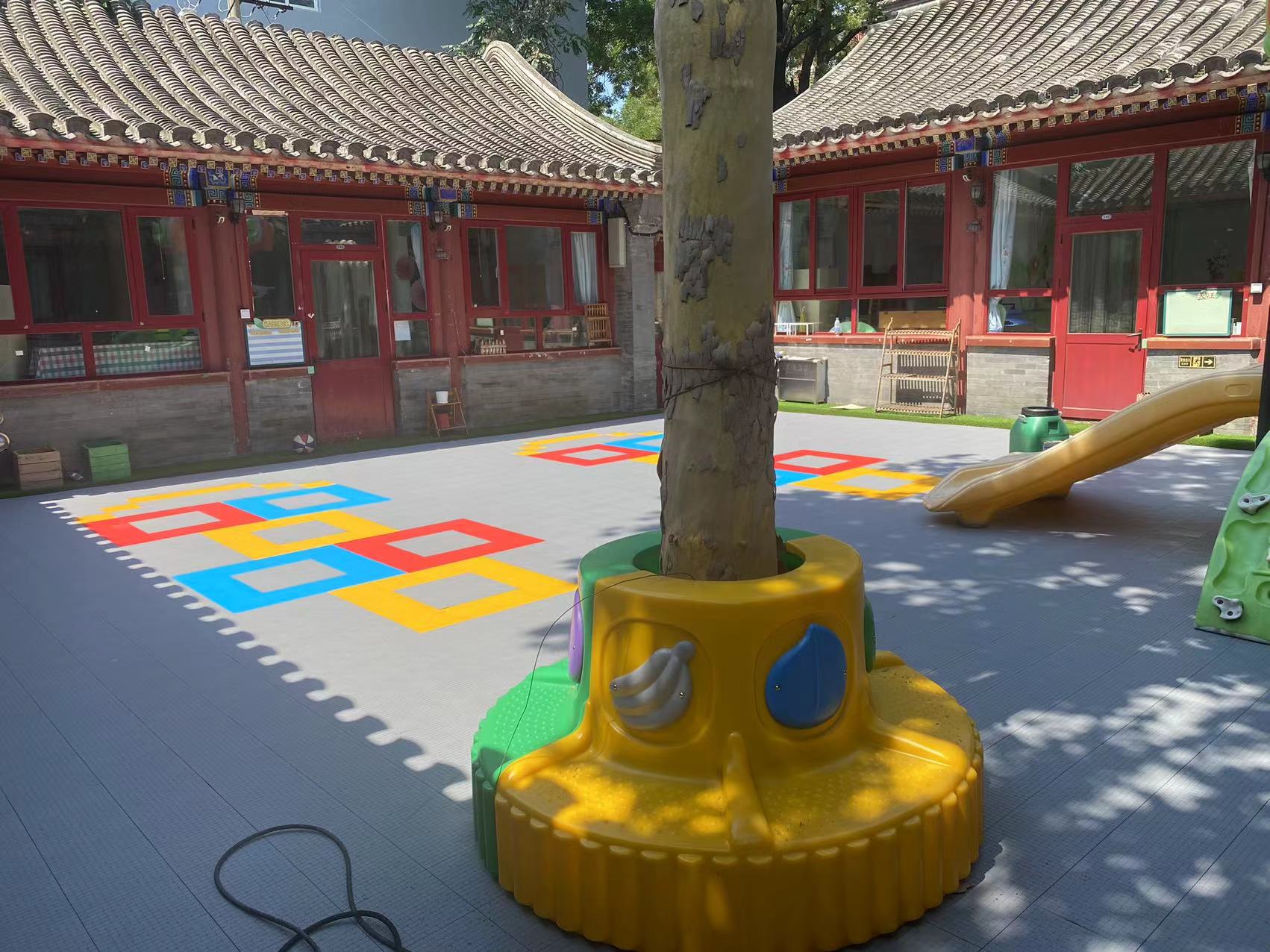案例赏析|棉花胡同幼儿园某分园悬浮拼装地板项目圆满完成！